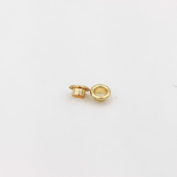 Round head eyelet gold 6 mm