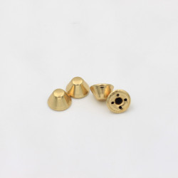 Iron truncated cone rivet  gold 12x7 mm